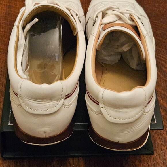Bally "Fridia" Bone Sneakers Women's 7.5". Leather - Picture 5 of 7